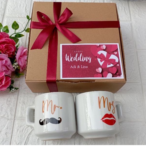 Ready Stock Mug Couple Hampers Aniversary Kado Valentine Wedding