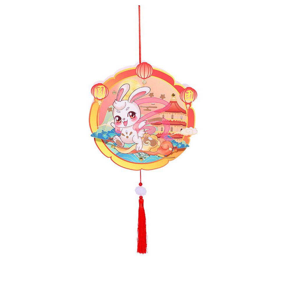 [Elegan] Mid-autumn Festival Lantern Portable Untuk Wanita Gaya Luminous Tradisional Kuno Handmade Lantern DIY Bahan