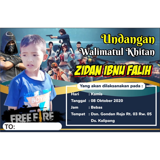 Undangan Ulang Tahun Custom FF