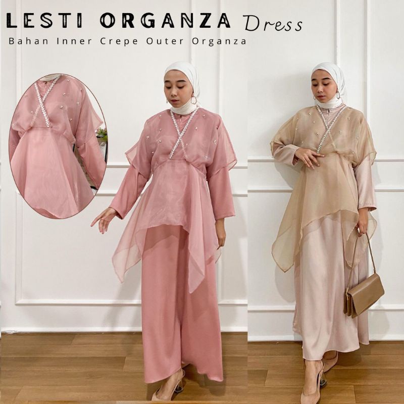Lesti Dress Gamis Kondangan Dress Organza Dress Kondangan Jumbo Dress Sage Dress Maternity