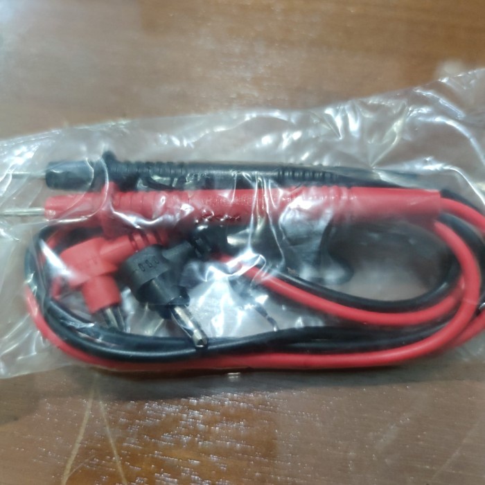 Kabel Tester merah hitam kualitad diatas kabel bawaan tester