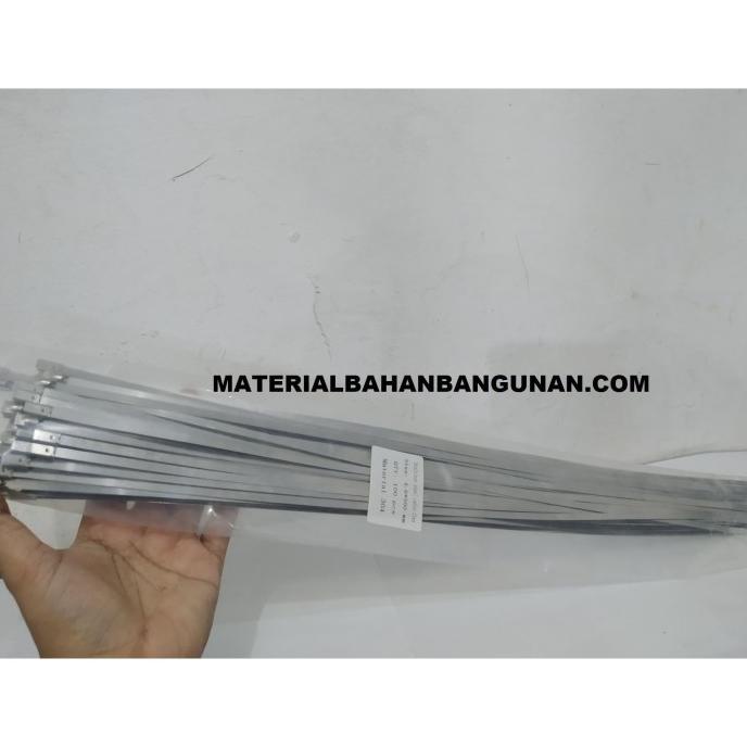 

Kabel Tis Full Stainless Steel 4.6 x 450 mm Isi 100 pcs Pengikat Cable