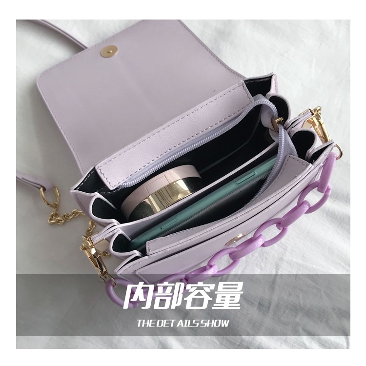 BJ31211 - BEIGE/BLACK/ORANGE/PURPLE /YELLOW - TAS SLEMPANG SALE KULIT CHAIN RANTAI BESI IMPORT TERMURAH TERLARIS FASHION WANITA BAGSTORE JAKARTA LT1211