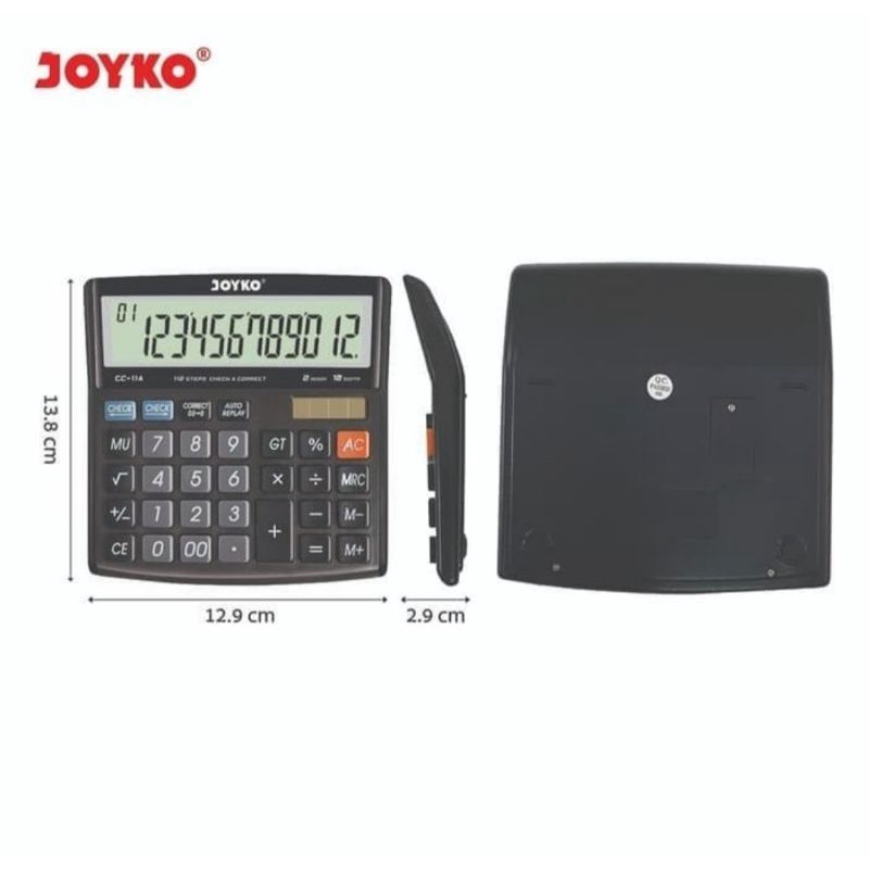 Kalkulator JOYKO CC 11A - Calculator Check &amp; Correct (Bisa Cek Ulang)