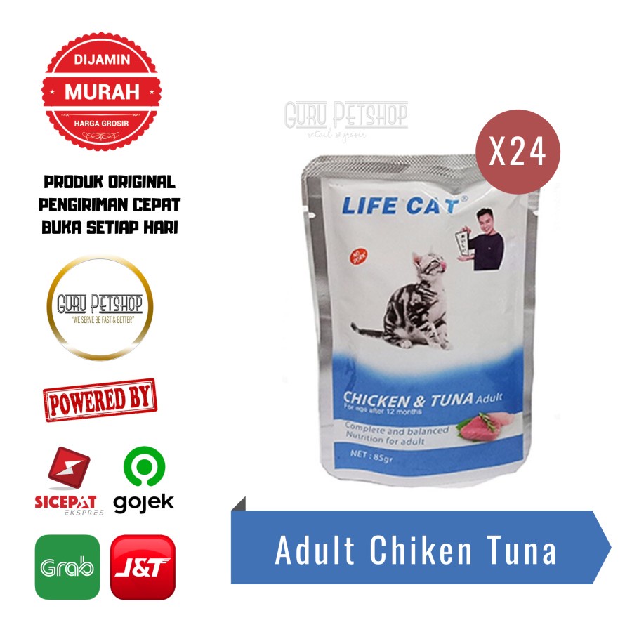 Life Cat Pouch 1 Dus isi 24 Life Cat Makanan Basah Kucing Wet Cat Food