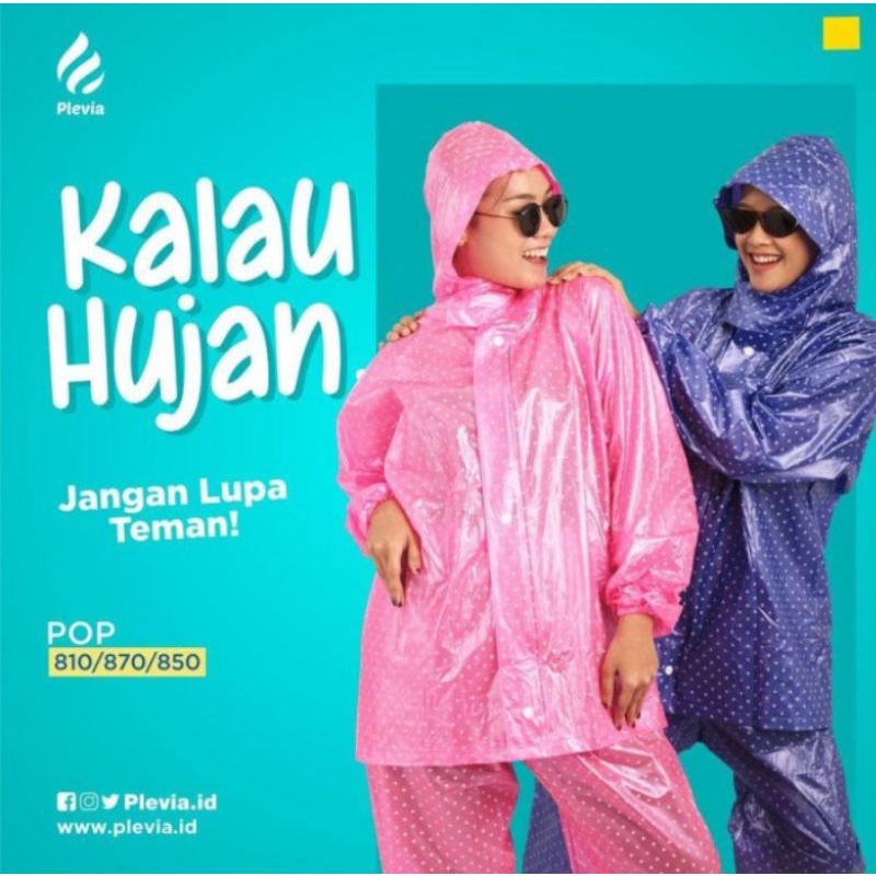 Jas Hujan Plevia Jaket Celana Polkadot type 810 Plevia