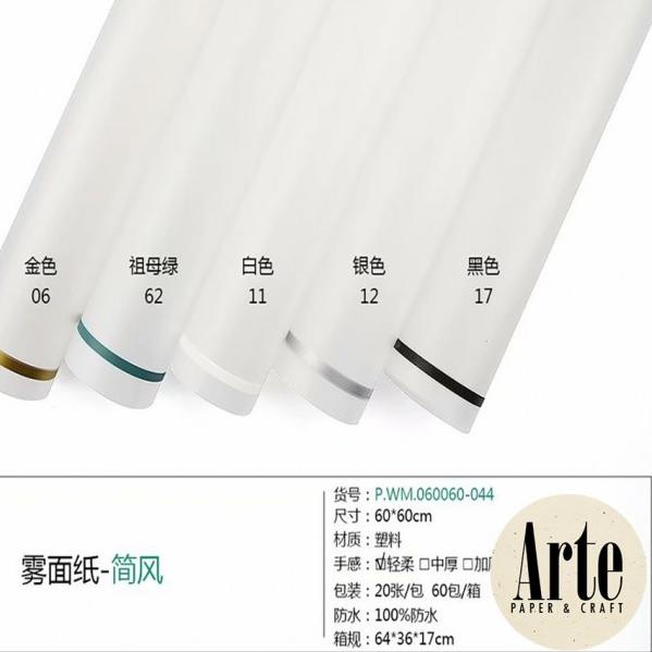 

20 Lembar Transparant List Kertas Buket Korea Bunga Flower Wrapping Paper Kado Arte Grosir Jakarta P.WM-044B