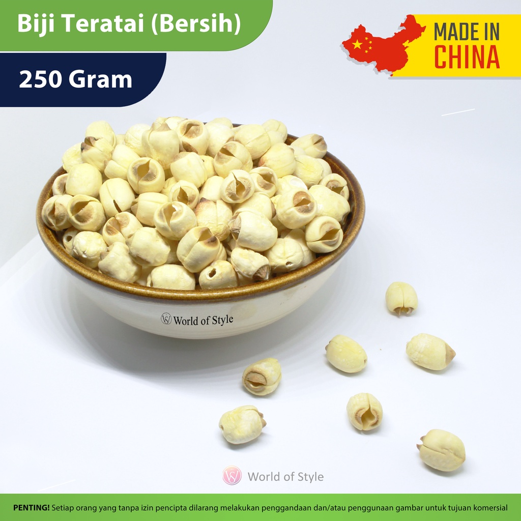 

Biji Teratai / White Lotus Seed / Lienci / Lian Zhe | @250gr (Bersih).