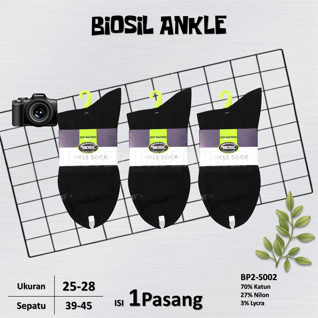 KAOS KAKI PRIA DEWASA ANKLE SOCK BIOSIL BP2 ISI 1Pasang