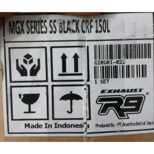 BEST SELLER   knalpot crf 150 R9.original karbon. original R9 .