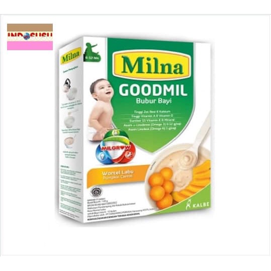 MILNA GOODMIL 6 to 12 Bulan Bubur Bayi Wortel Labu 120 gr