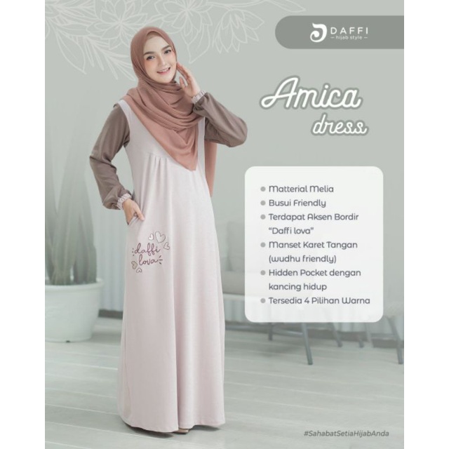 Gamis Dress Wanita Amica Daffi