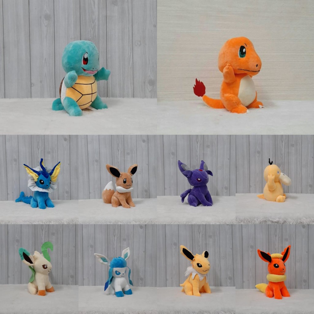 Boneka Pokemon Size 18cm/07&quot;/boneka pikachu/Boneka teman pokemon/Boneka KArakter/Boneka Go Pokemon