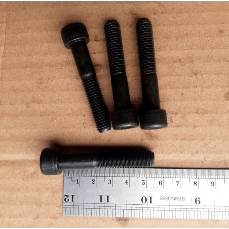 BAUT L BAJA M10 X 55 / BAUT L M10 X 55 / BAUT L M10X55 BAJA HITAM / BAUT M10 / BAUT 17 KUNCI L8 / L 