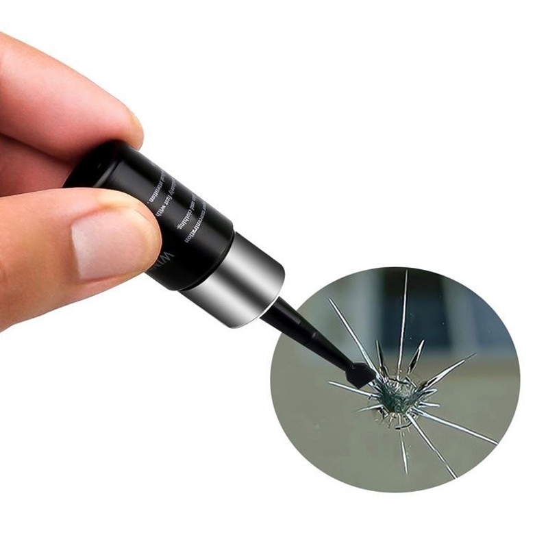 Lem Reparasi Kaca Mobil Hp LCD Retak Windshield Glass Repair Kit Sealent Perawatan Mobil Hitam