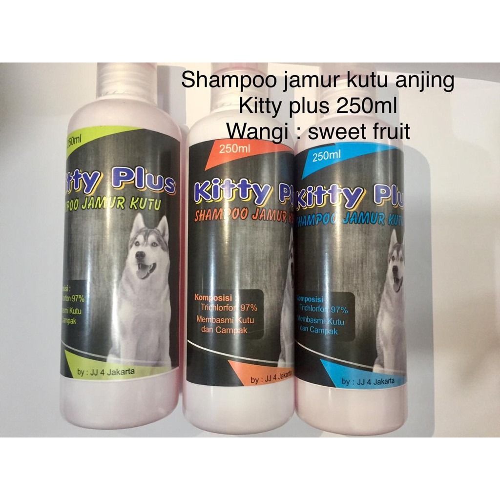 kitty plus shampoo jamur kutu anjing kucing 250ml