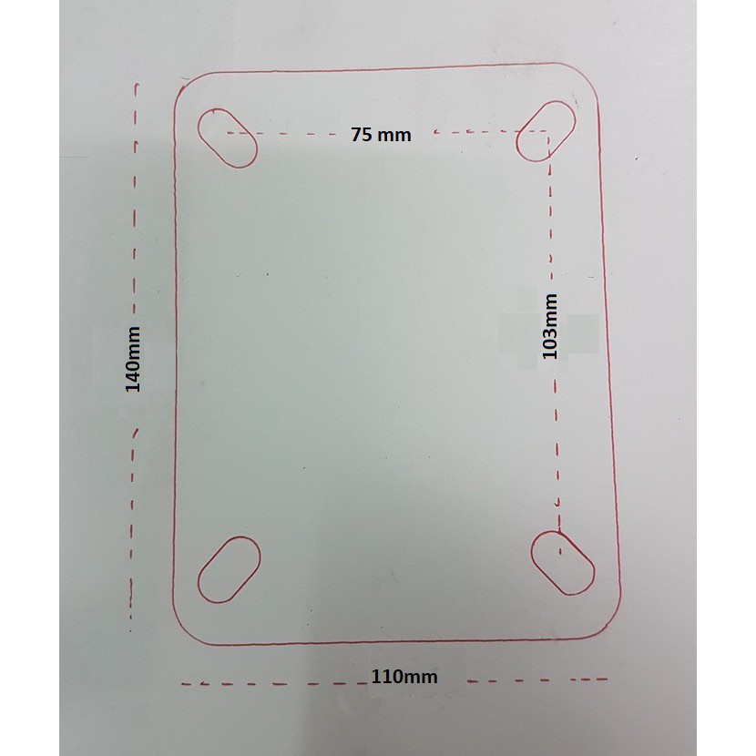 Roda Caster Troli / Trolly PU Orange 8 Inch Super Heavy Duty Mati ( Maju Mundur ) Ranger Germany