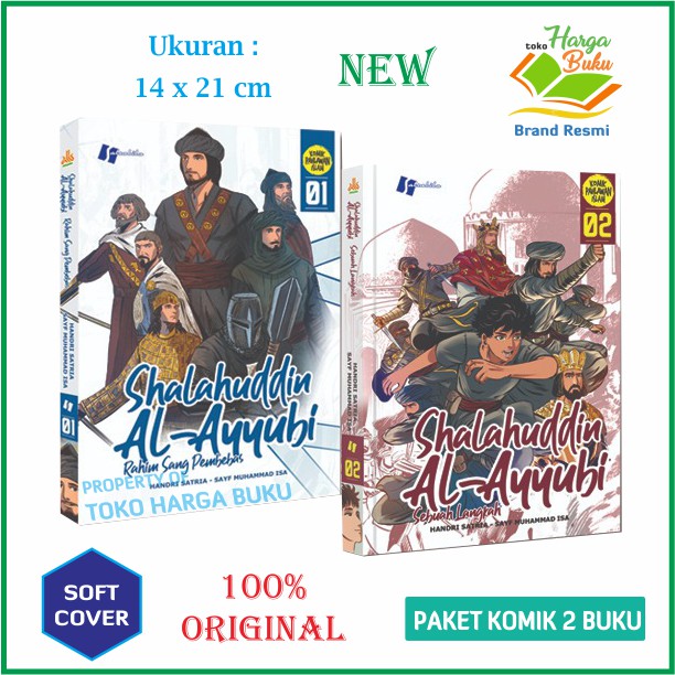 Paket 2 Buku Komik Shalahuddin Al-Ayyubi Jilid 1 dan 2 Full COlor Buku Anak Pahlawan Islam Salsabila Pustaka Al-Kautsar