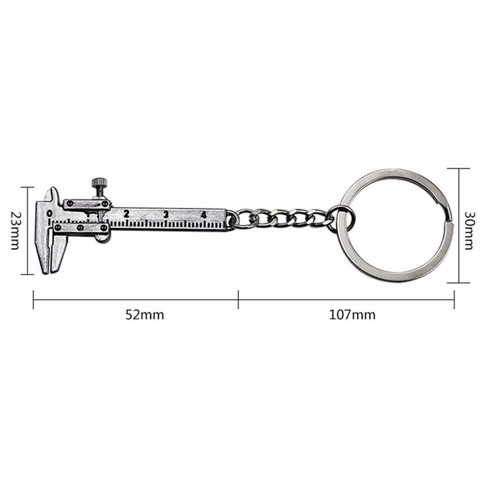 AUGUSTINA Portable Keyring Scale Keychain Key Chain Vernier Caliper Keychain Gadget Car Keychain Mobile Subsection Pendant Simulation Ruler Adjustable Mini Vernier Caliper Measuring Gauge/Multicolor