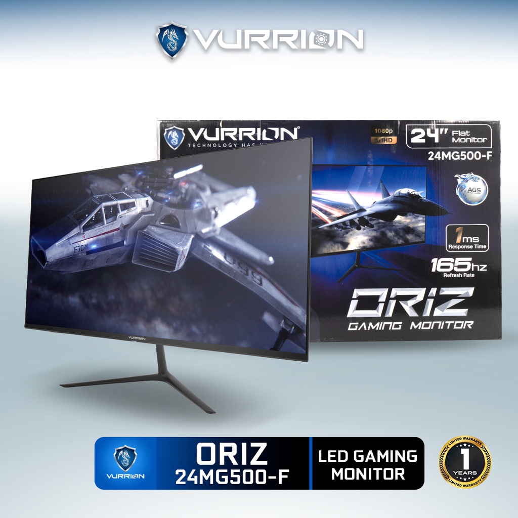 Monitor LED Gaming ORIZ 24 INCH 24MG-500F Flat Vurrion 165HZ 1MS 1 Years 24&quot; 24Inch Warranty