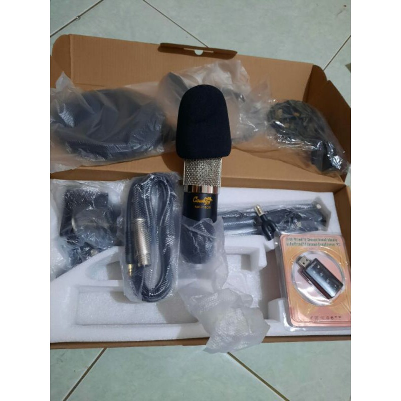 mic condensor cowboy set lengkap mic smule microphone Condensor