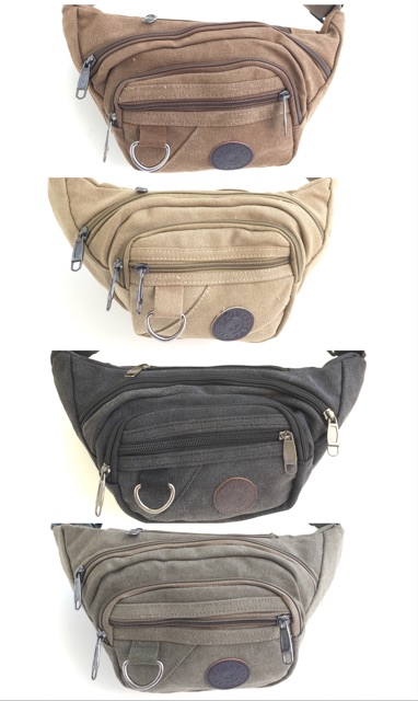 Tas pinggang pria / waistbag / weistbag waist bag selempang sling bag kanvas import B-series