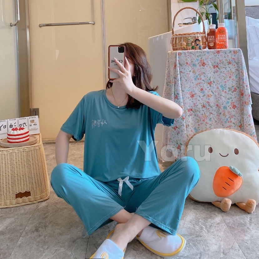 Pamelo Baju Tidur Import Setelan Piyama Setelan Polos Import Korea pp cp polos