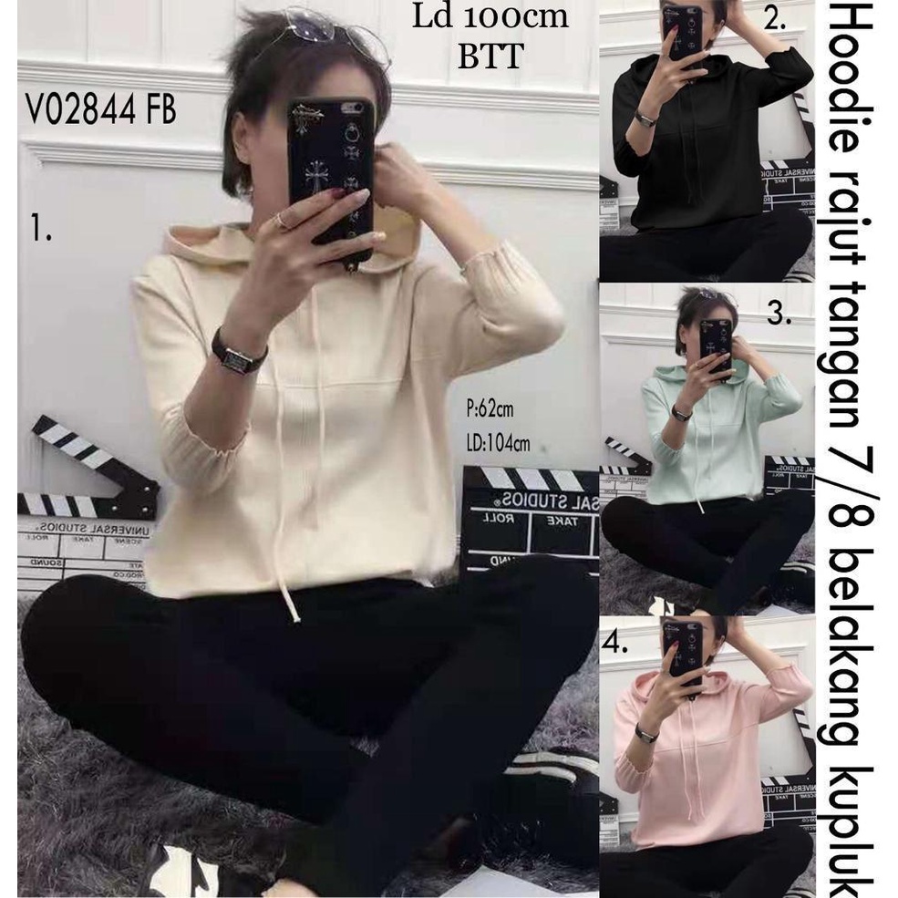 SWEATER HOODIE WANITA POLOS IMPORT BTT