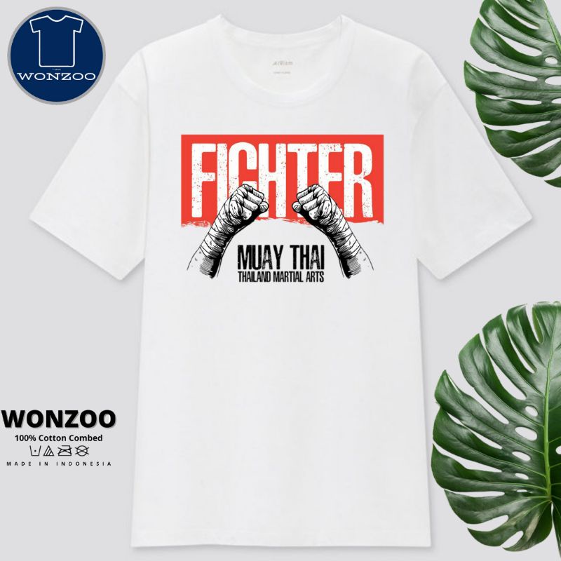 KAOS MUAY THAI - BAJU BELA DIRI FIGHTER MUAY THAI (BAYAR DITEMPAT)