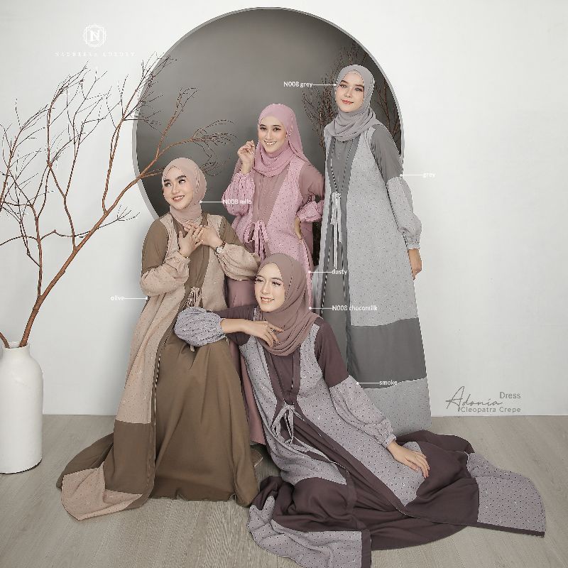 COD ☑️ ADONIA DRESS NADHEERA LUXURY / GAMIS DRESS OUTFIT KONDANGAN PESTA / NADHEERALUXURYOFFICIAL