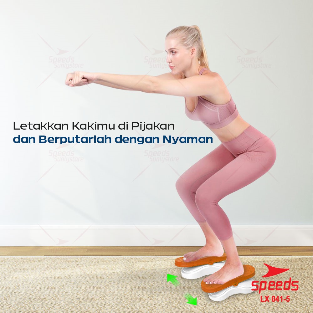 SPEEDS Waist Twisting Kaki Olahraga Rumah Portabel Fitness Pelangsing Perut Paha Pinggul Waist Twisting Terpisah 041-5-5
