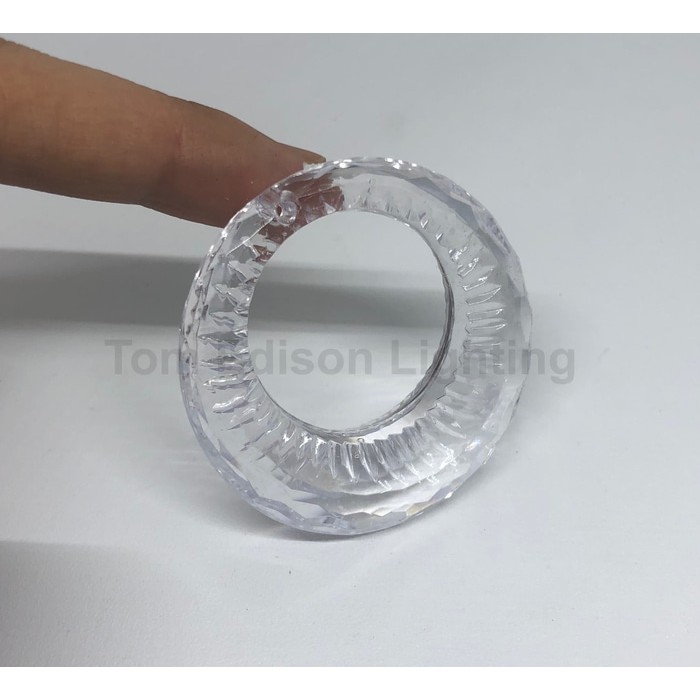 [ACRYLIC AKRILIK PLASTIC] Ring Cincin Tangkai Cabang Lampu Gantung Lilin Chandelier Diameter 48mm Pl