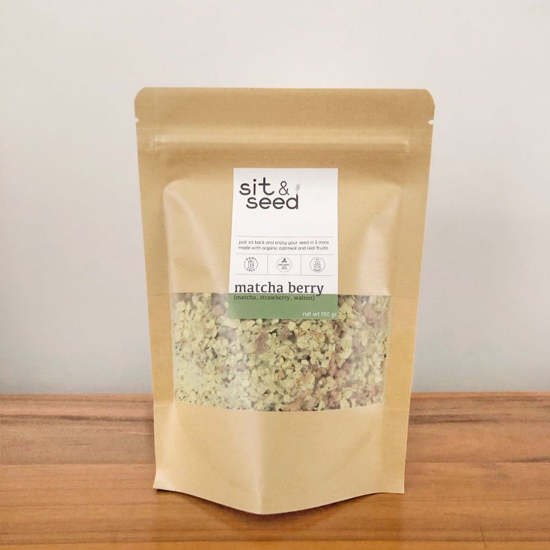 

Sit & Seed matcha berry - healthy instant oatmeal