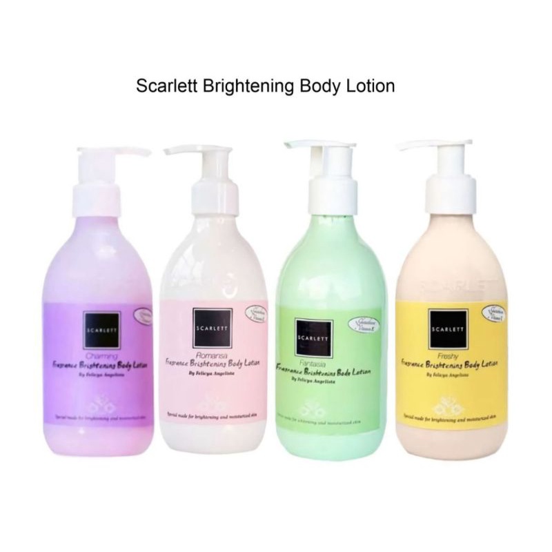 Scarlett lotion whitening/scarlett body scrub original