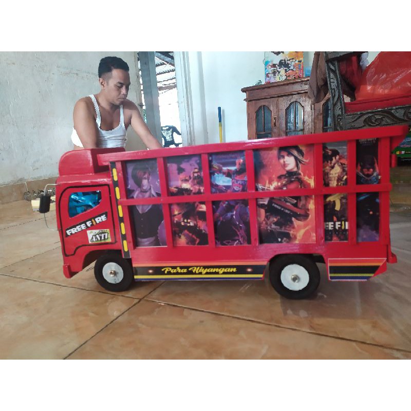 miniatur truck oleng kayu BATMAN