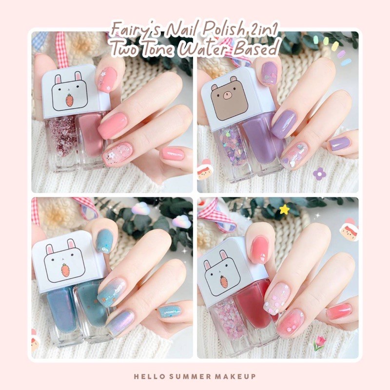 (cod) 2IN1 KUTEK HALAL KUTEK 2 Cat Kuku Gel Nail terlaris