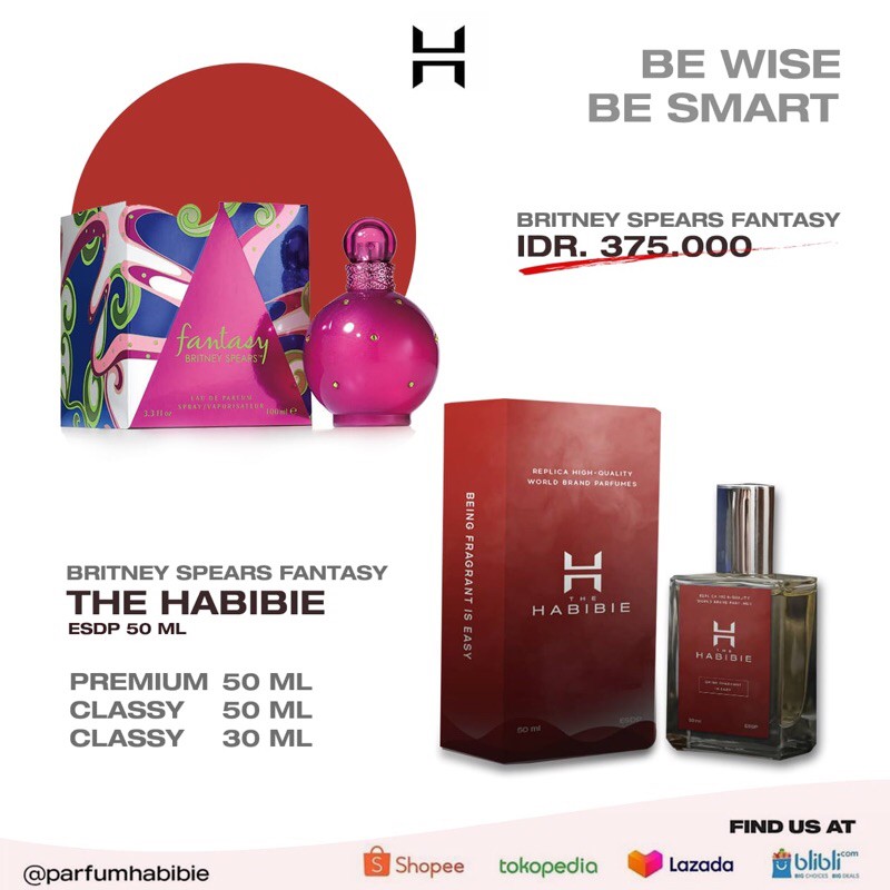 Habibie Parfum BRITNEY SPEARS FANTASY refill parfum orginal taste 99%