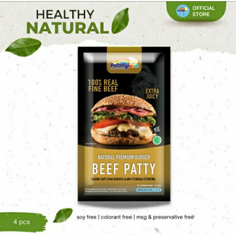 

Beef Patty Burger Premium Non MSG Pelangi