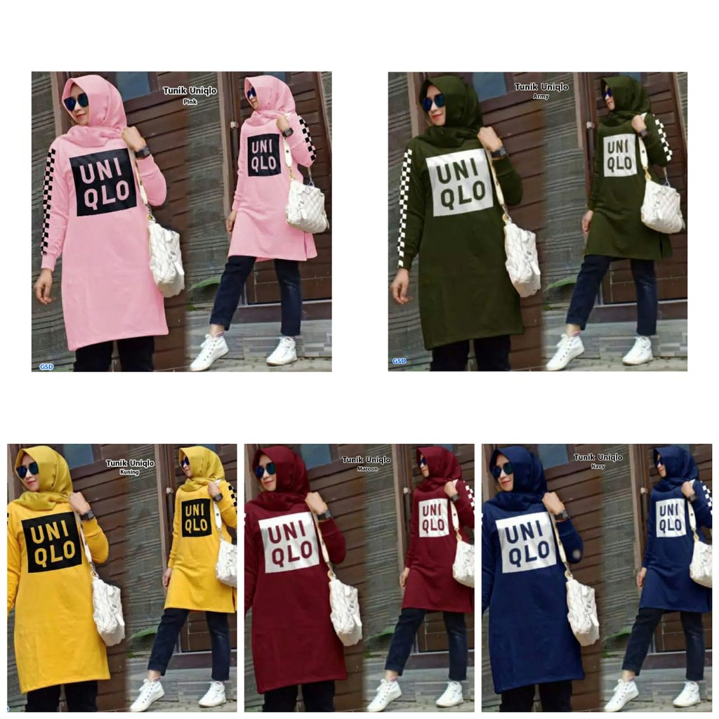 Tunik Uniqlo/atasan kemeja/atasan tunik/jual tunik/jual kemeja tunik
