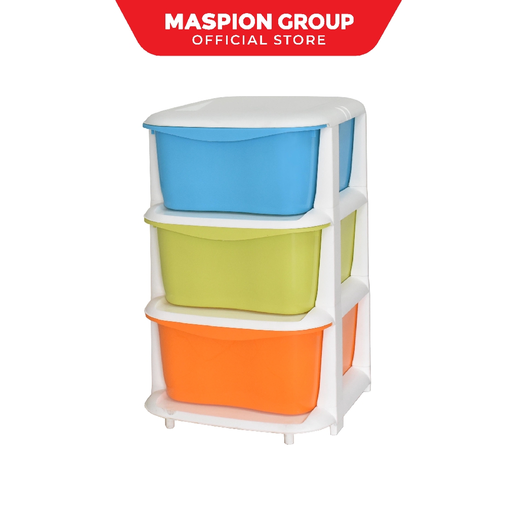  Maspion  Laci Lemari  Pakaian Susun  3 Tower Container S3 