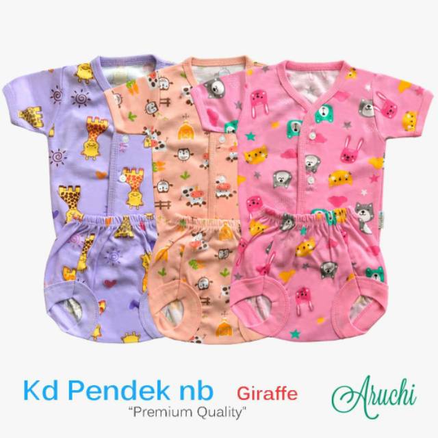 ARUCHI STELAN BAJU BAYI KANCING DEPAN  TANGAN PENDEK 