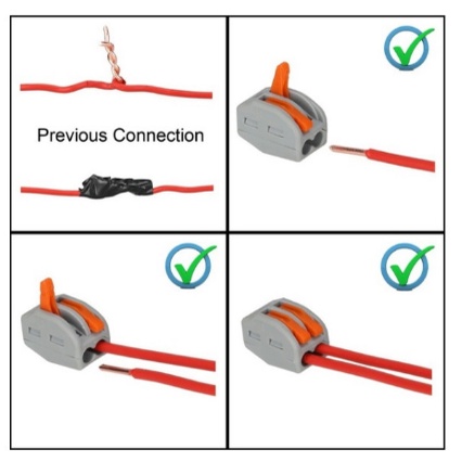 Terminal Konektor Kabel Listrik 2 3 4 5 8 PIN / Terminal Blok Penghubung Sambung Kabel Model WAGO PCT QUiCK CONNECT