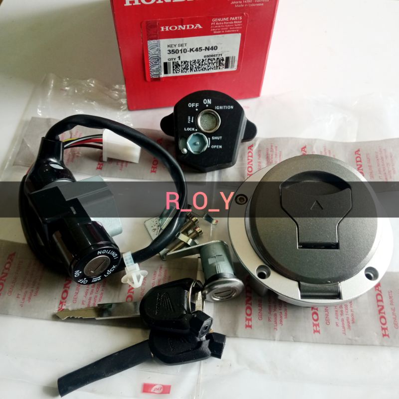 KUNCI KONTAK KEY SET HONDA NEW CBR 150R K45G & NEW CBR 150R K45N KODE: 35010K45N40 35010-K45-N40