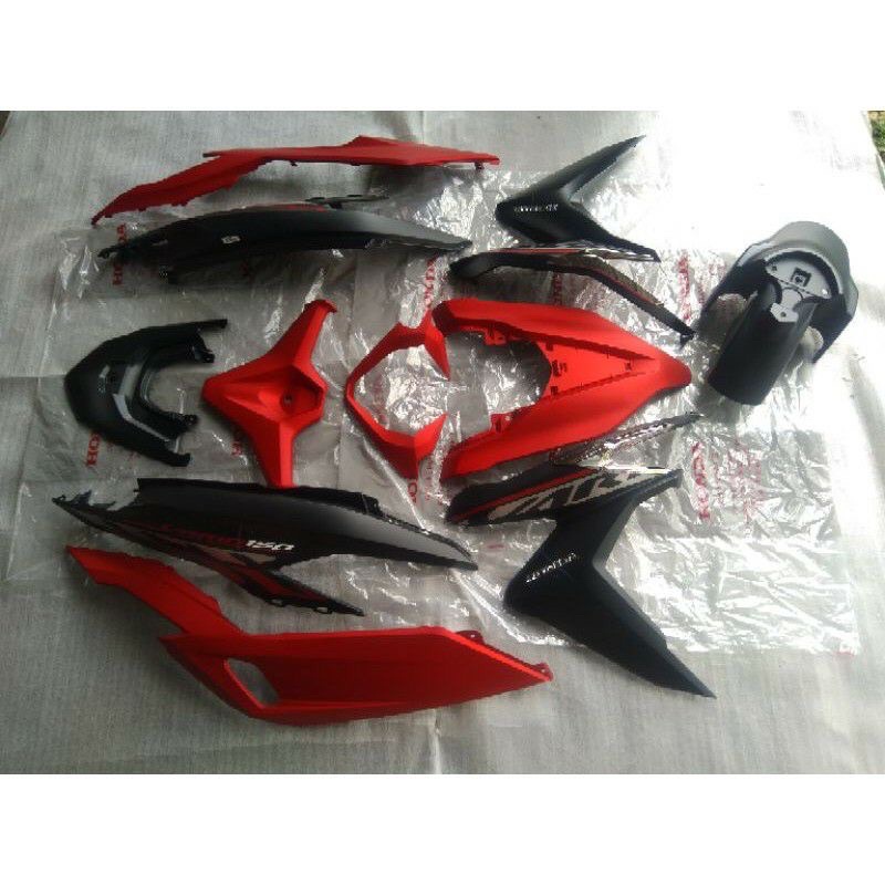 paketan full set body halus vario 150 All New LED 2020 sampai 2021 hitam merah doff