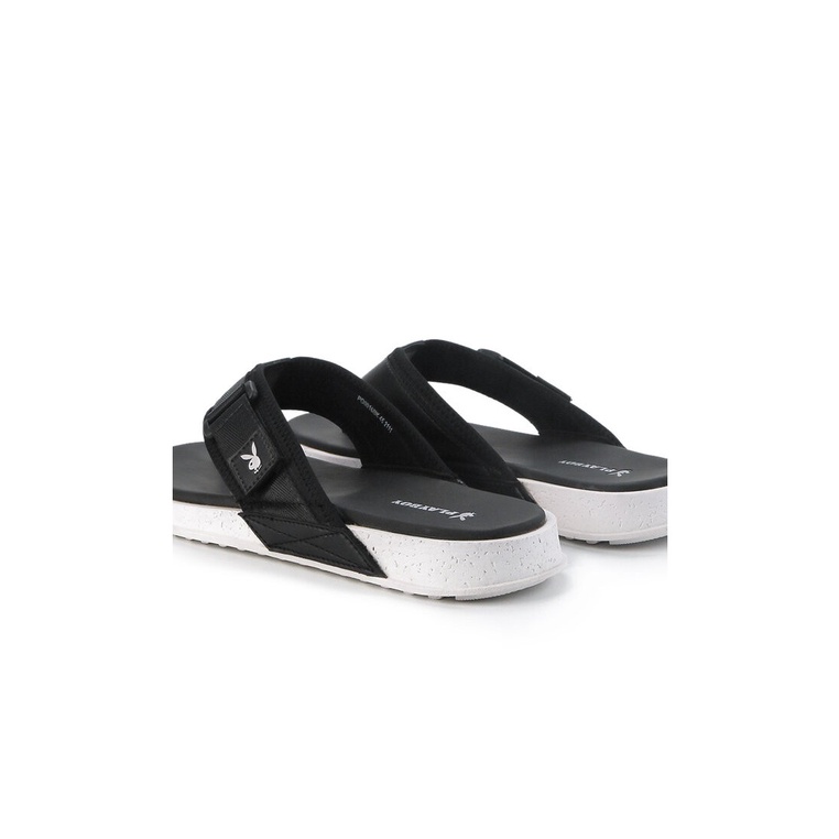 SANDAL JEPIT PLAYBOY PRIA ORIGINAL CASUAL BRANDED ASLI HITAM PL06