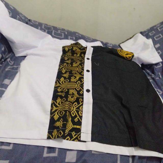 Batik Kalongan Hrb026 Kenongo Kemeja Hem Pendek Padi Pekalongan 86