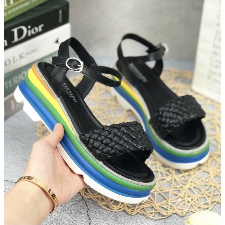 Wedges D2158 sendal wanita import realpict