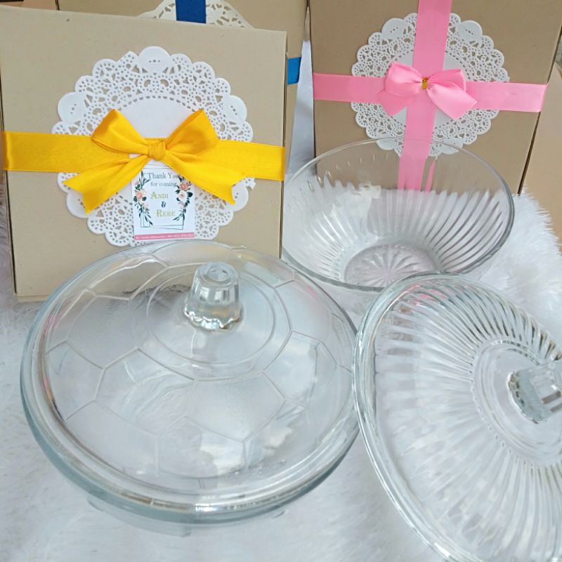 Jual Mangkuk Tutup Kaca Bening Set Souvenir Mangkok Nikah Shopee Indonesia 2424