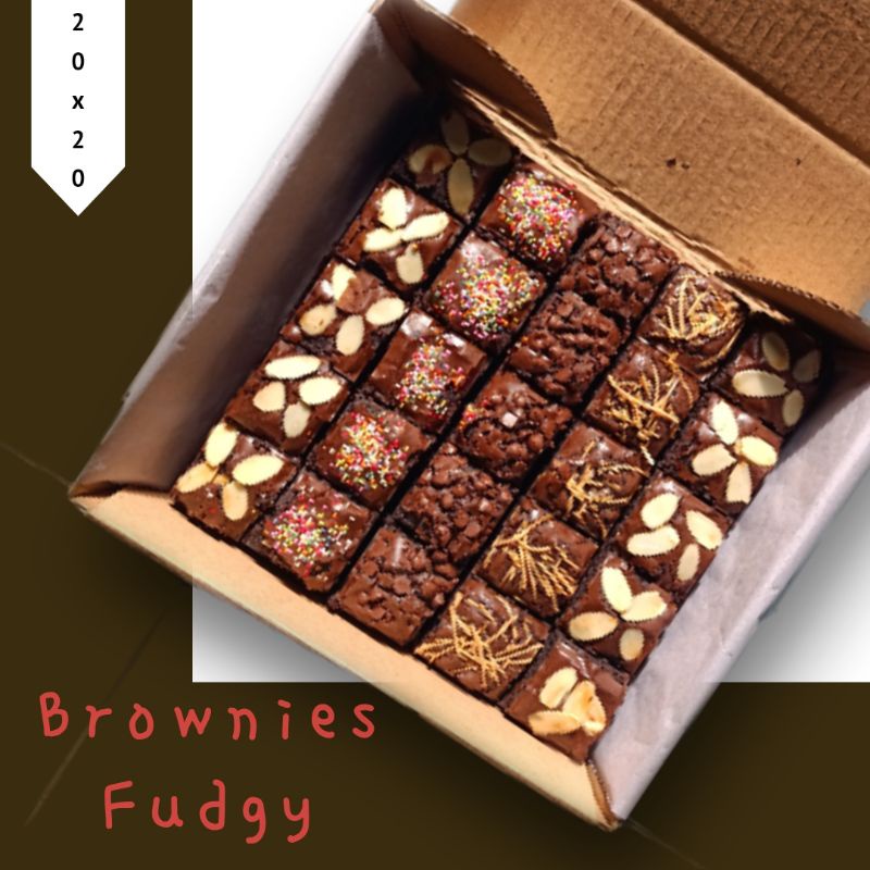 

BROWNIES FUDGY/BROWNIES SEKAT 20x20 isi 25 sekat