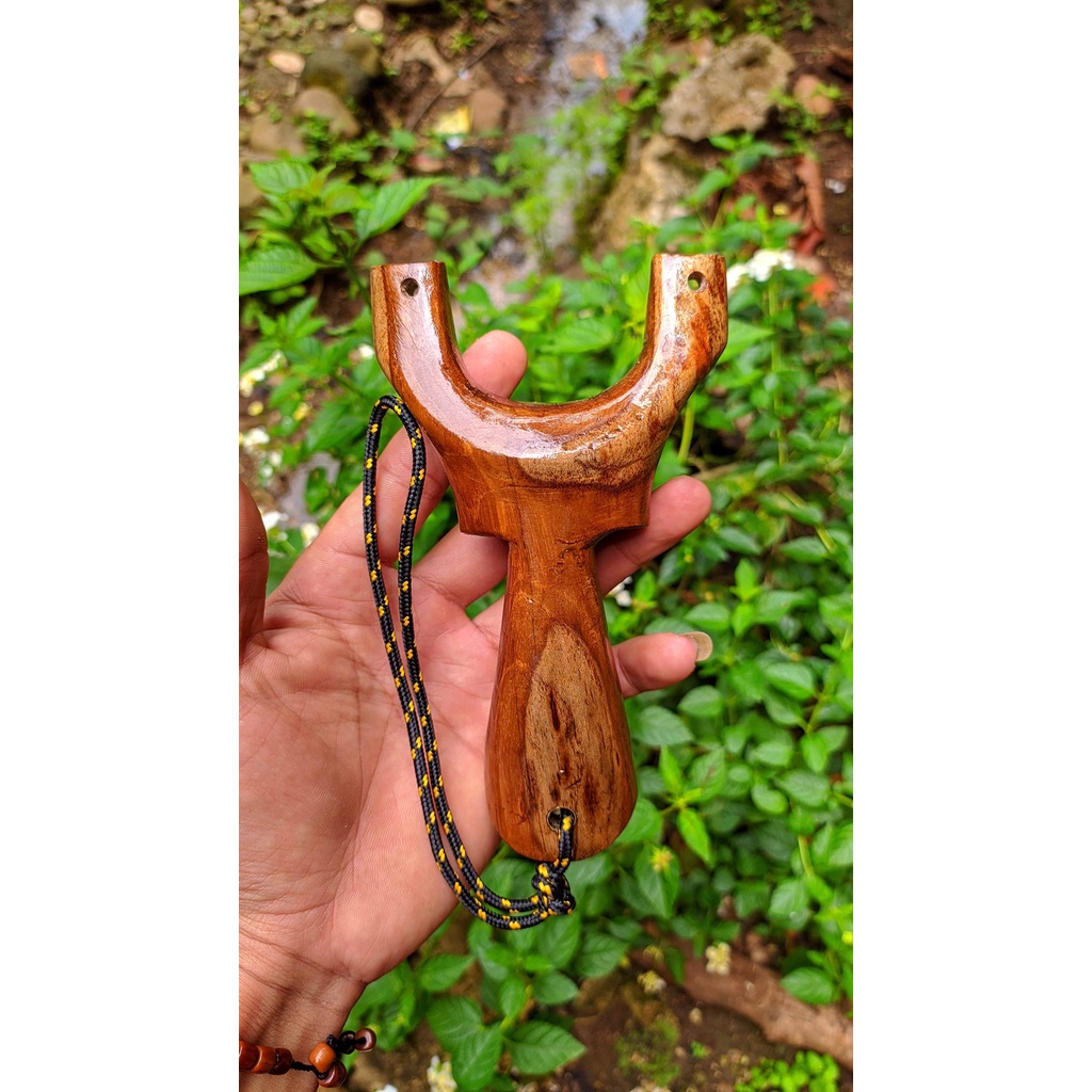 Frame ketapel ikan kayu jati